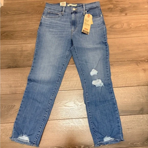 29 Levi's Women's Blue Straight Leg Jeans - Picture 2 of 2